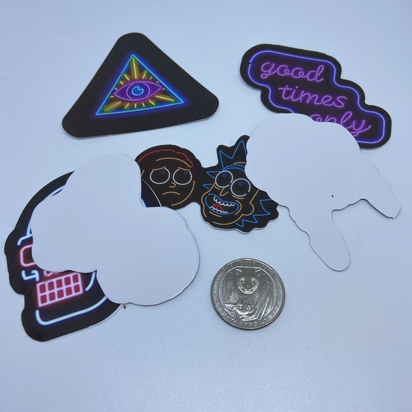 Neon style graffiti stickers - Picture 3 of 4